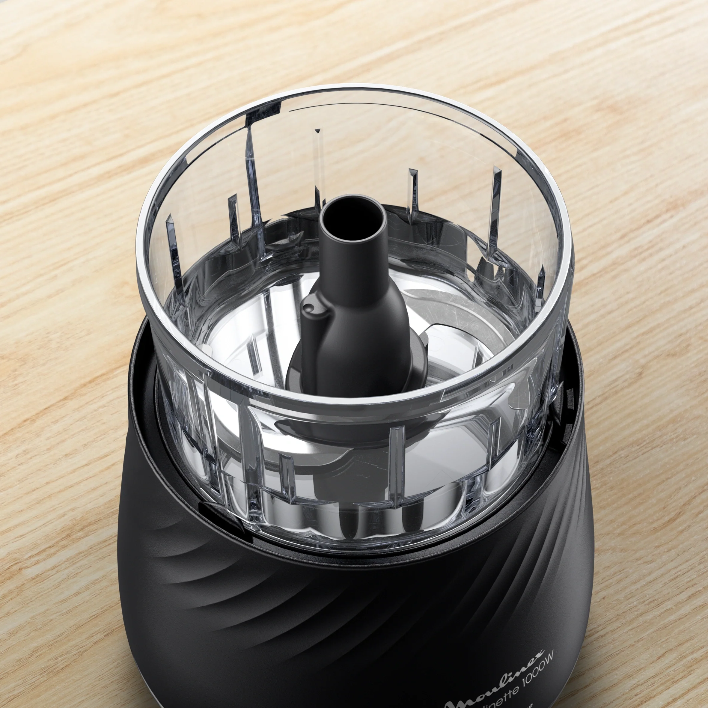 Moulinette Multifonctions Moulinex + Bol Gratuit 1000W - Dpa7R8 - Noir – Image 3