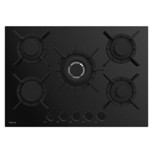 Plaque De Cuisson 5 Feux Focus F417B - Grille En Fonte - 70 Cm - Noir