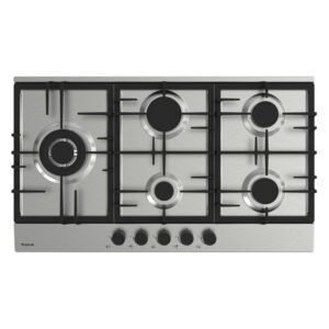 Plaque De Cuisson 5 Feux Focus F.4789X - 86 Cm - Grille En Fonte - Inox