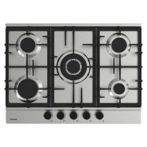 Plaque A Gaz 5 Feux Focus F.8011Xs  Gr Fonte - 70CM - Avec Thermocouple - Inox