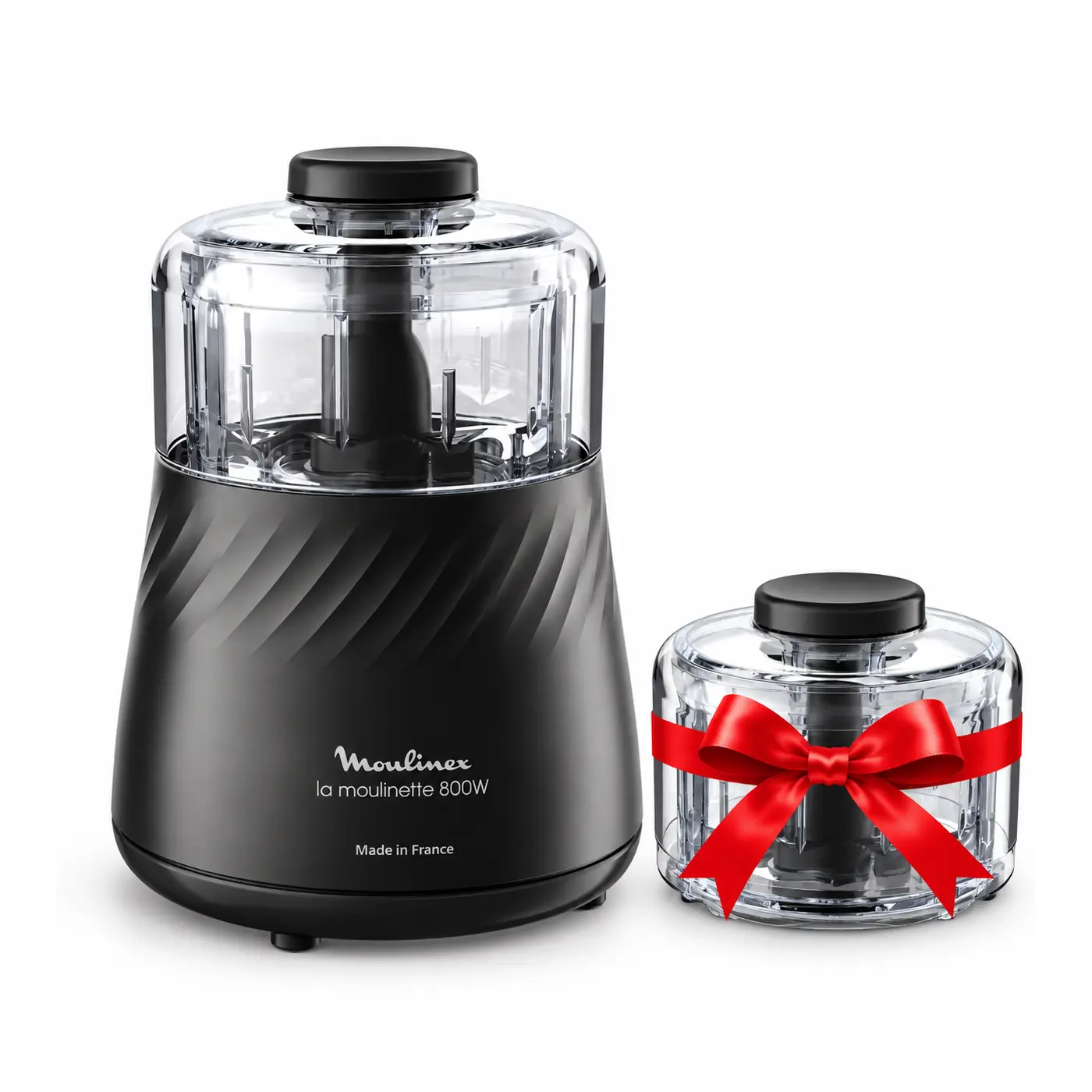 Moulinette Multifonctions Moulinex + Bol Gratuit 1000W - Dpa7R8 - Noir