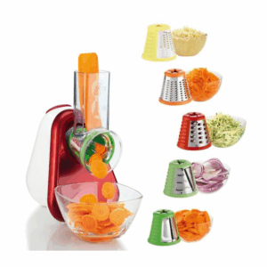 Hachoir Multifonction Moulinex Fresh Express Dj755G32 - 150W - 5 Cones - Rouge