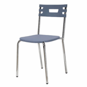 Chaise City Sotufab - Plastique Avec Pieds Métalliques - Gris