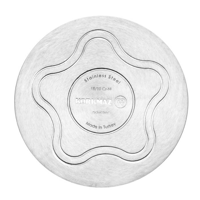 Couscoussier 6.9L Korkmaz Perla A1522 - Acier Inoxydable 18/10 - Inox – Image 2
