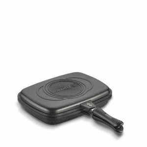 Poêle 34Cm Grill Korkmaz A1469 Duplo Avec Couvercle  - Noir
