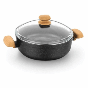 Poêle Avec Couvercle Montana 26Cm Granite Antiadhesif - A1244 - Noir