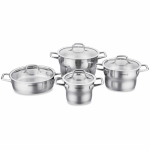 Service De Cuisine 8Pièces Korkmaz Estima A1957 - Acier Inoxydable 18/10 - Inox