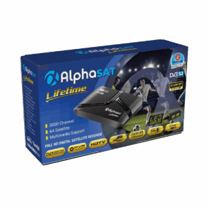 Recepteur Alphasat Lifetime - 1An Sharing + 1An Nova - Noir