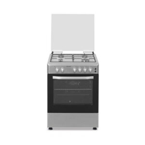 Cuisiniere À Gaz Brandt 4 Feux BGE6241X - 60 Cm - Tourne Broche - Inox