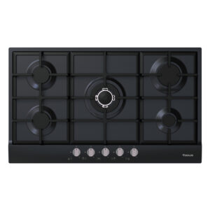 Plaque De Cuisson 85CM Focus F.4789B 5 Feux - Grilles Font - Noir
