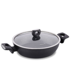 Casserole 24Cm Korkmaz Low Nora A2943 Avec Couvercle - Noir