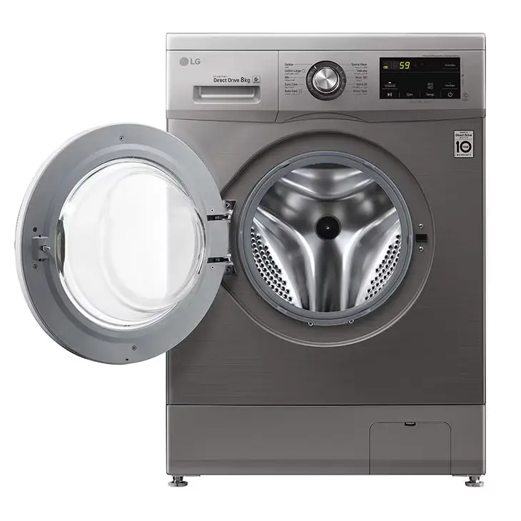 Machine à Laver 8KG LG Smart Inverter 1200 tr/min - FH2J3TNG5P - Silver – Image 2