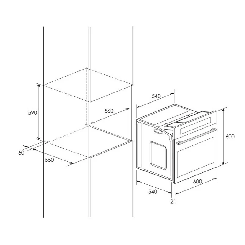Four Encastrable 65L FOCUS F.525B – Image 2