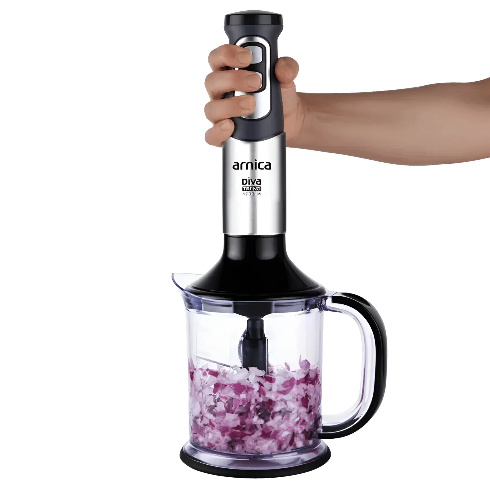 Mixeur 3en1 ARNICA Diva Trend 600W - GH21592 - Noir & Aluminium – Image 2